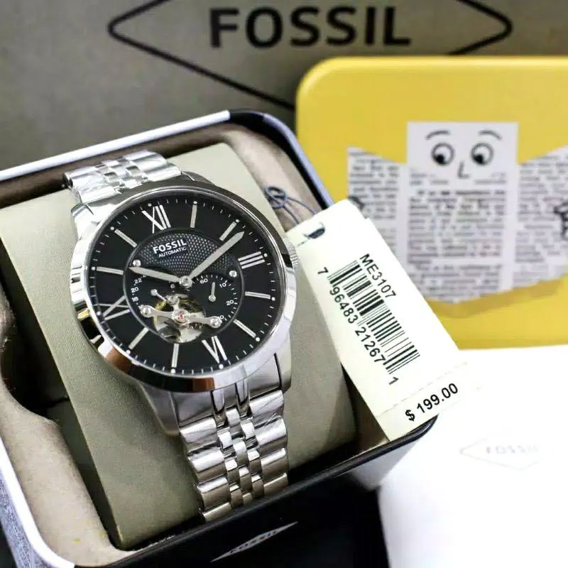 Fossil Townsman Automatic Black Dial Men's Watch- ME3107